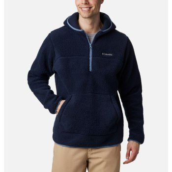 Columbia Rugged Ridge II Hooded Sherpa Fleece, Sudaderas Con Capucha Azul Marino Azules Grises Para